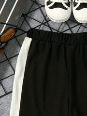 Stripe Print Boys Comfortable Shorts Quick Drying Outdoor Summer