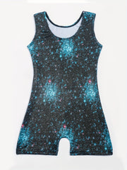 Toddler Girls Gymnastics Outfit Professional Bodysuit Kids Unitard Bike Shorts