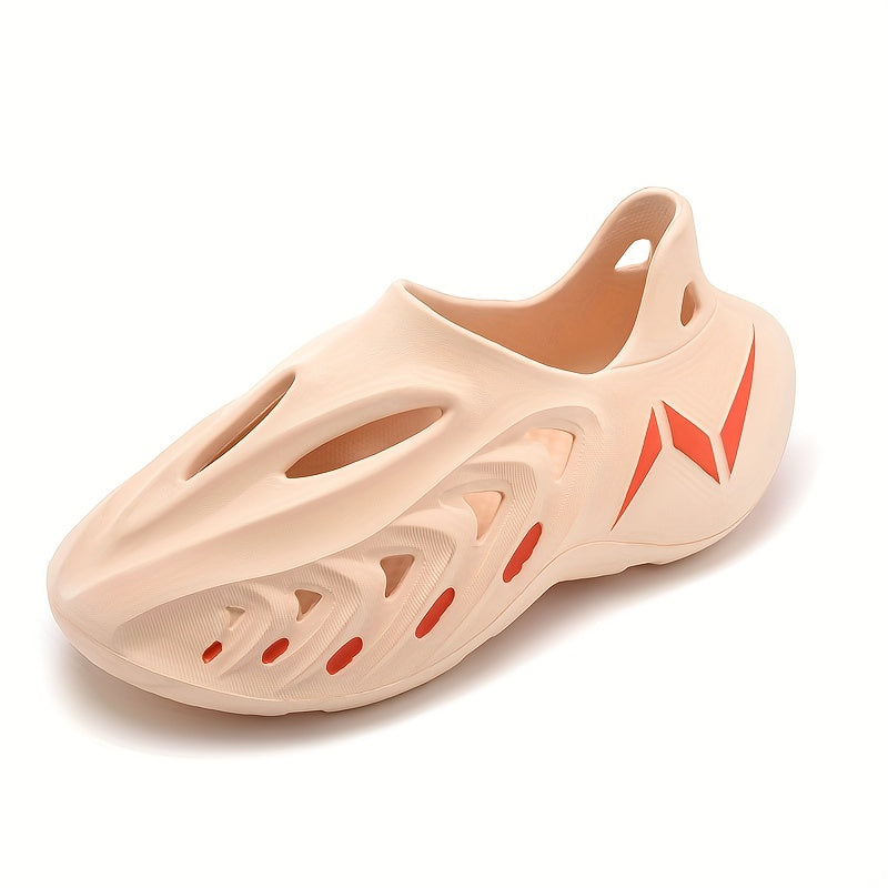 Men's Hollow Out Closed Toe Foam Clogs Slippers Non Slip Comfy Beach Sandals