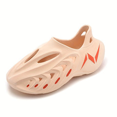 Men's Hollow Out Closed Toe Foam Clogs Slippers Non Slip Comfy Beach Sandals