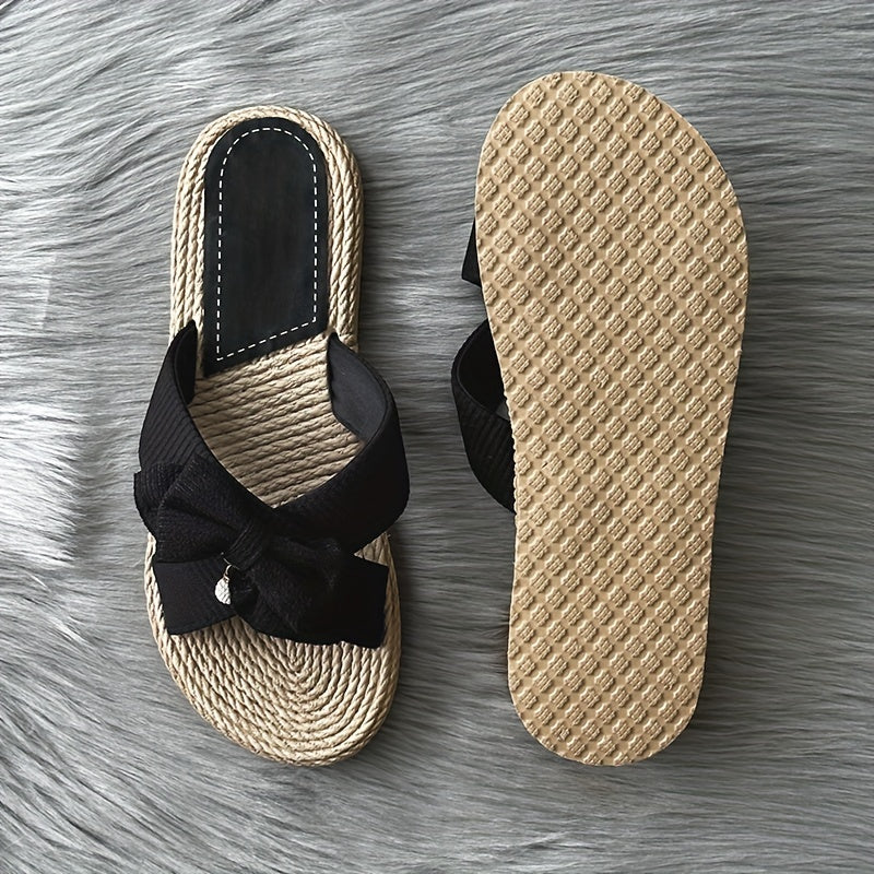Women's Bowknot Sandals Comfy Beach Shoes
