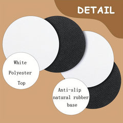 24PCS Sublimation Blank Coaster Rubber Silicone Car Cup Mat