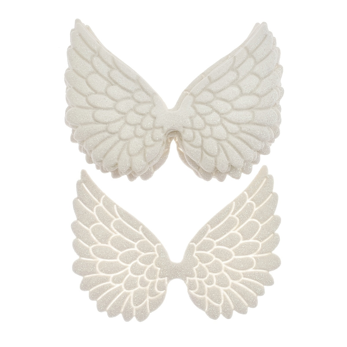 10pcs Angel Wings Patches Stamping Fabric Embossed PVC Glitter Applique DIY