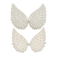 10pcs Angel Wings Patches Stamping Fabric Embossed PVC Glitter Applique DIY