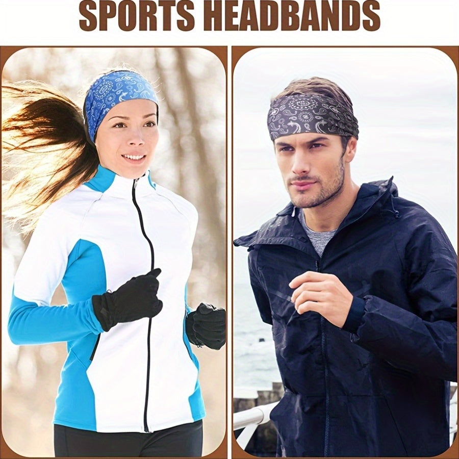 Paisley Pattern Sports Headband Quick Dry Breathable Sweat Wicking