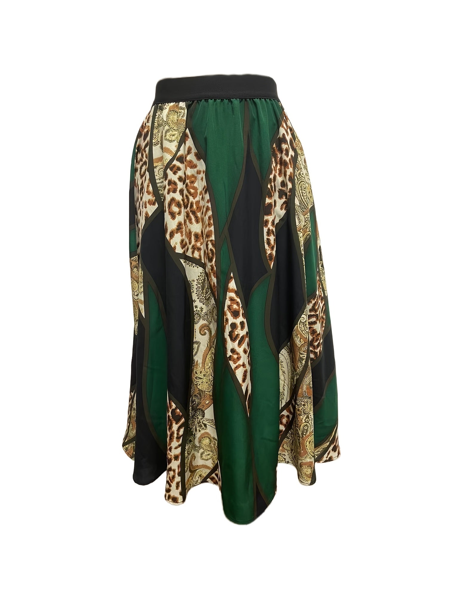 Casual All Over Print Pleated Skirt for Spring & Summer