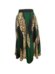 Casual All Over Print Pleated Skirt for Spring & Summer