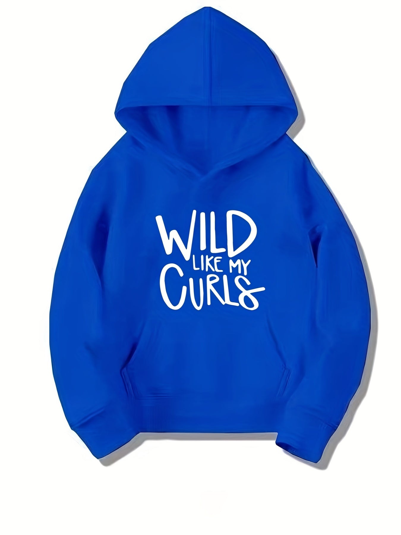 Girls Wild Like My Curls Hooded Sweatshirt Top Youth Girls' Long Sleeve Hoodie