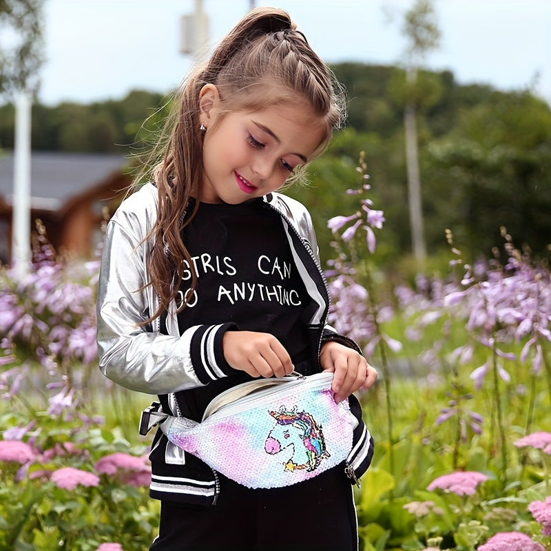 Kid's Pony Sequin Waist Bag Chest Bag