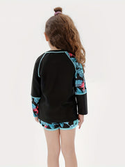2pcs Girls Digital Graphic Swimsuit Summer Kids Clothes