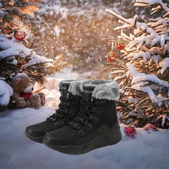 Women's Winter Snow Boots Plush Inner Thermal Comfort Lace-up Hiking Boots