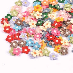 20pcs Mixed Lace Flowers Sewing DIY Wedding Home Decoration Jute Ribbon