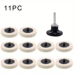 5 08 Cm Wool Fabric QC Disc Polishing Buffing Pads Wheels Disc Pad Holder