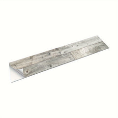 Grey Wood Floor Strips 10pcs Waterproof 15x24cm Coverings for Bathroom Kitchen