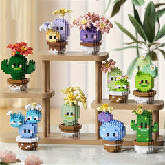 9pcs Plant Building Blocks Creative Birthday Gift