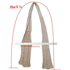 Y2K Retro Silver Thread Knitted Scarf
