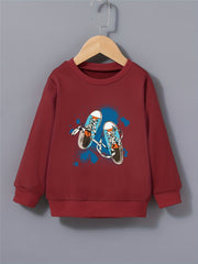 Canvas Shoes Pattern Kid's Sweatshirt Paint Splash Print Long Sleeve Top
