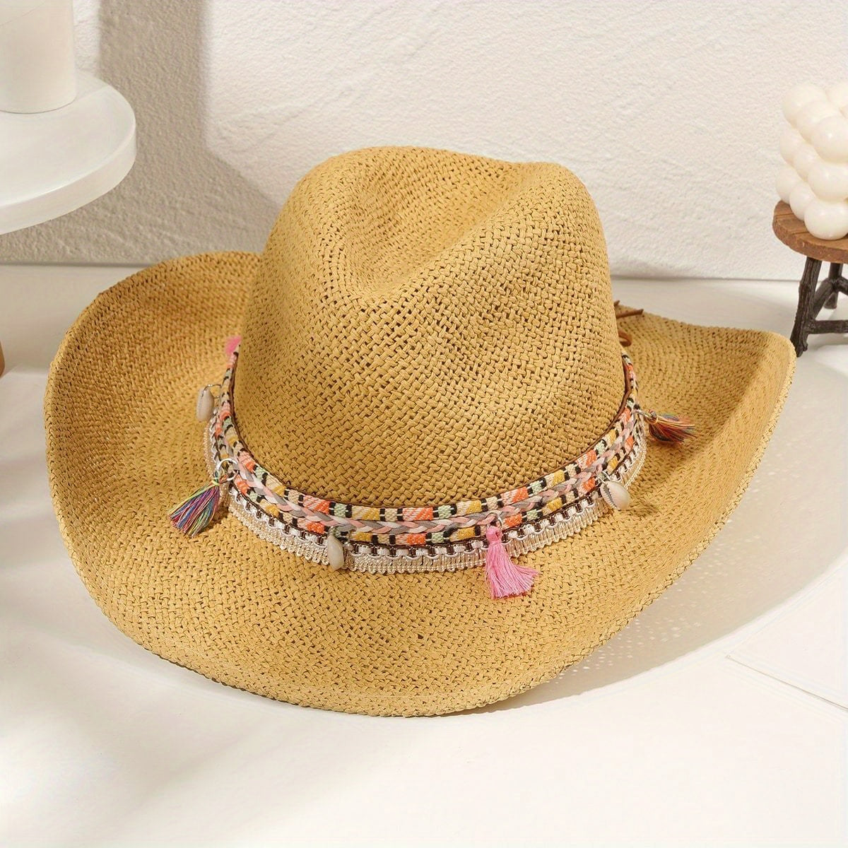 Breathable Handwoven Cowboy Hat for Outdoor Activities
