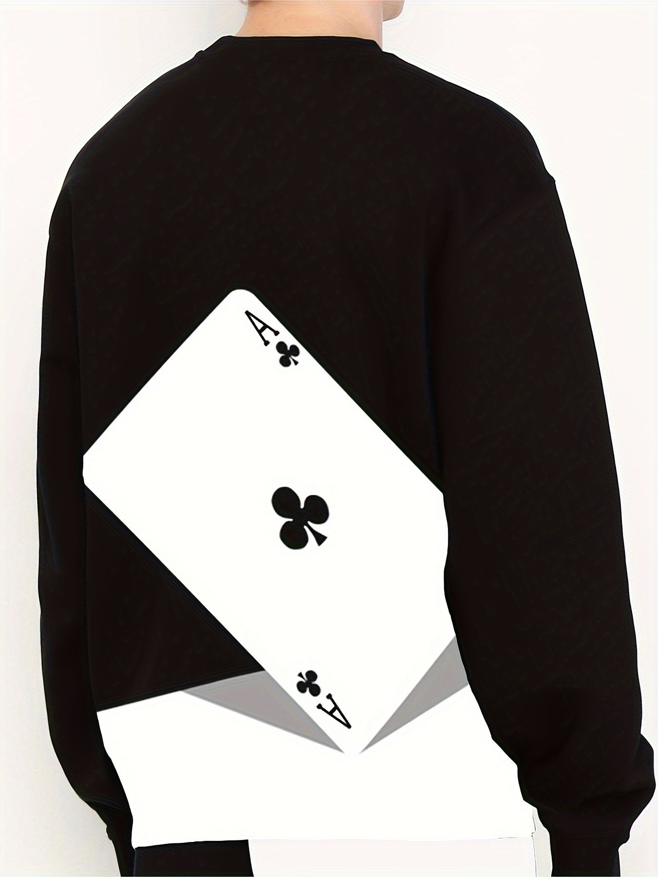 Card Elements Print Men's 2Pcs Outfits Sweatshirt & Sports Trouser
