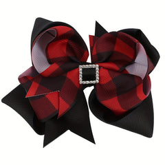 Plaid Bow Hair Clip for Girls