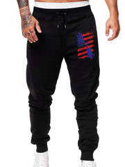 Men's Skull Head Print Casual Drawstring Sweatpants