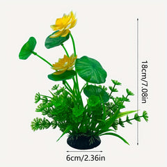 Artificial Lotus Fish Tank Ornament Plastic Plants Decoration