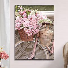 5D Flower Car Diamond Painting 30X40cm Round Diamond Decorative Painting