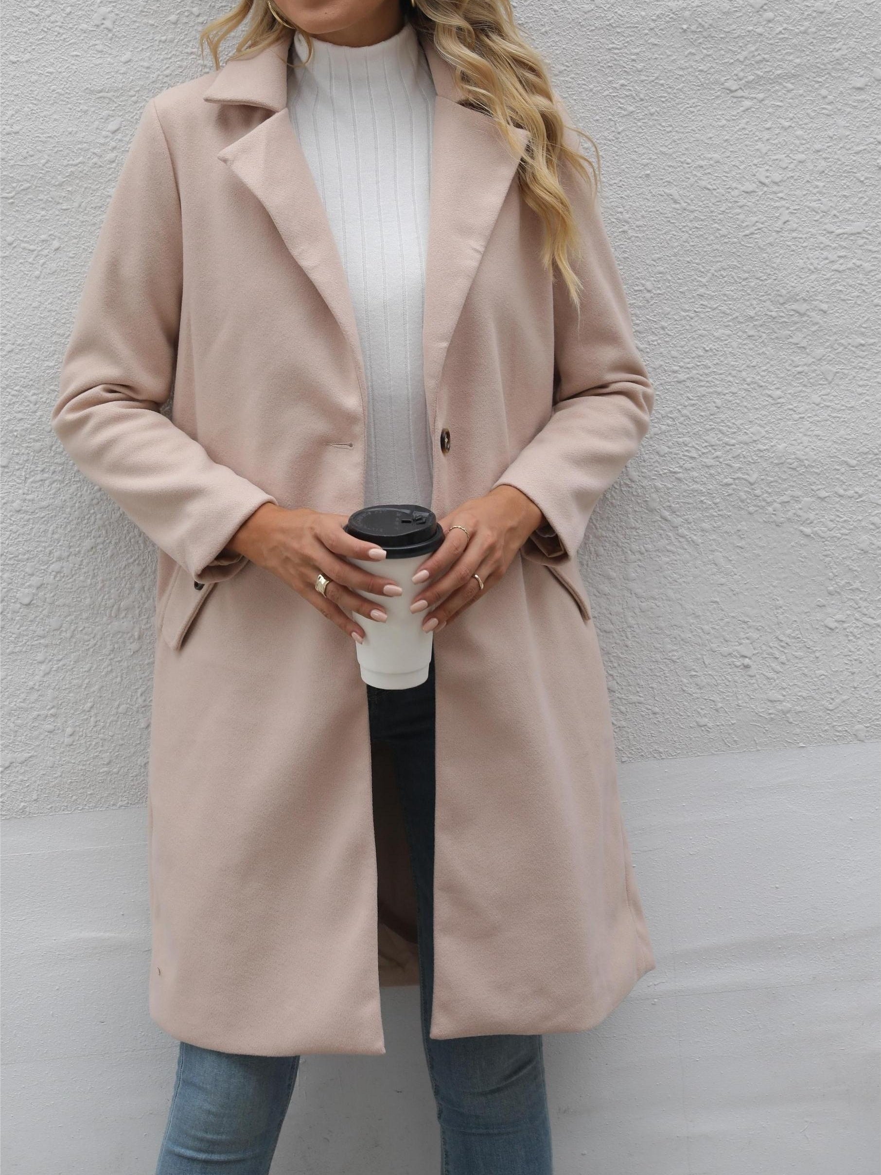 Slim Fit Blazer Coat Long Sleeve Loose Blazer