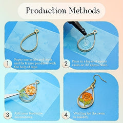 180pcs Open Bezels For Resin Jewelry Making Kit