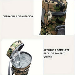 Portable Wine Cooler Bag 1.5L Round Red Aluminum Foil Insulation Bag