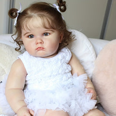 BZDOLL 60 Realistic Reborn Baby Doll with 3D Skin & Veins Soft Vinyl Limbs Dress