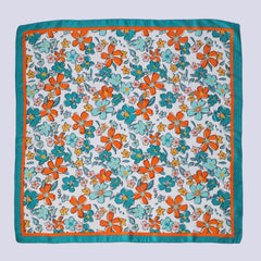 Vintage Flower Print Bandana Square Scarf Neckerchief Classic Head Wrap