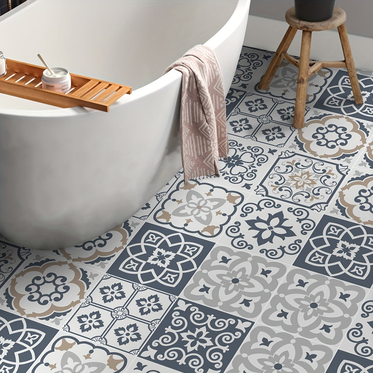 9pcs Mediterranean Style Waterproof Detachable Stickers