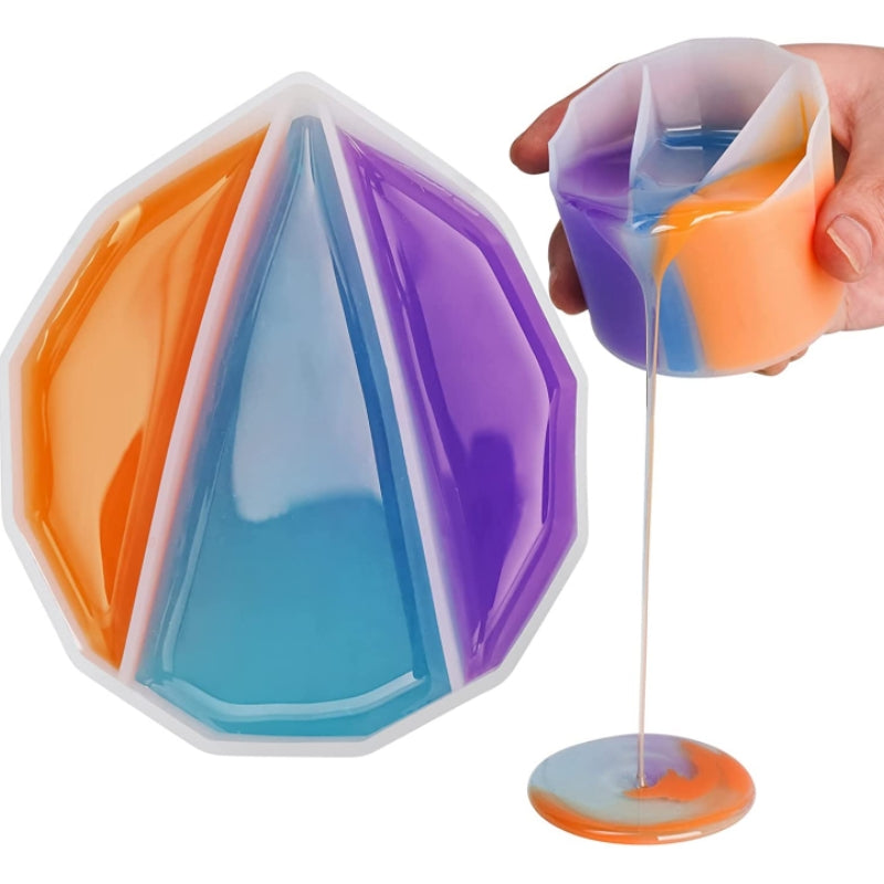 Split Cup For Paint Pouring Silicone Split Pouring Cup With Dividers