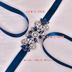 Rhinestone Belt Bridal Waist Accessories Long Skirt Matching Party Dress