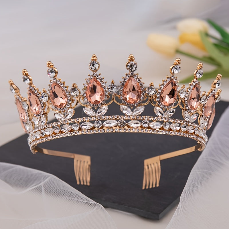 Crystal Rhinestone Bridal Wedding Tiara Headband for Girls