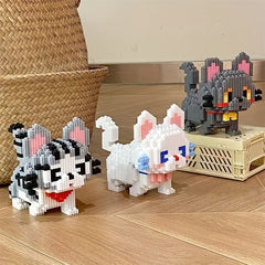 2200pcs Cat Building Block Set DIY Puzzle Toy for Adults
