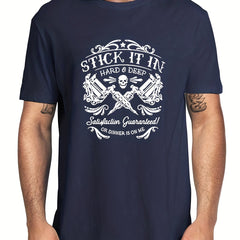 Men's Vintage Skull Graphic Tee Stretch Breathable T-shirt