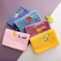 Embroidered Dry Hair Cap Absorbent Quick Drying Hair Towel