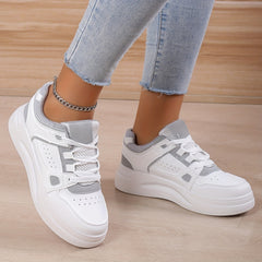 Women's Colorblock Mesh Sneakers Low Round Toe Lightweight Shoes