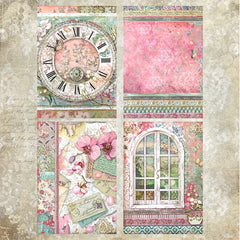 8sheets A5 Vintage Style Scrapbooking Paper Pack
