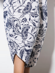 Flower Pattern Loose Cropped Pants for Men