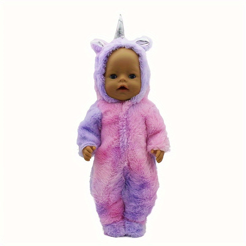 Polyester Fiber Doll Clothes for 17in Doll Purple/Light Yellow