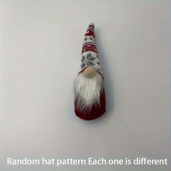 Christmas Gnome Ornament Knit Hat Mini Santa Long Beard Holiday Home Decor