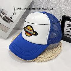 Planet Embroidered Unisex Baseball Cap Trucker Hat Mesh Adjustable