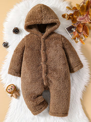 Newborn Long Sleeve Hooded Jumpsuit