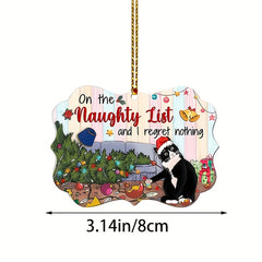 Christmas Cat Pendant Holiday Decor Cat Ornament Home Decoration