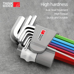 ThinkRider 9 Function Bike Repair Tools L Wrench Set for Inner Hexagon Bolts