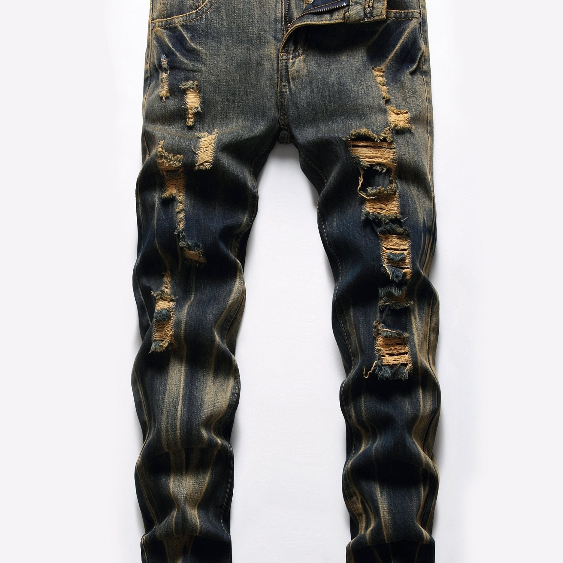 Boys Ripped Denim Jeans Straight Pants Casual Kids Clothes