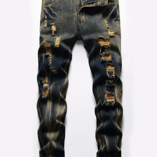 Boys Ripped Denim Jeans Straight Pants Casual Kids Clothes